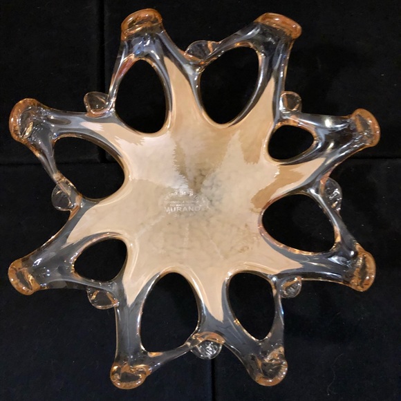 Murano Glass bowl or dish in an iridescent amber - Picture 7 of 10